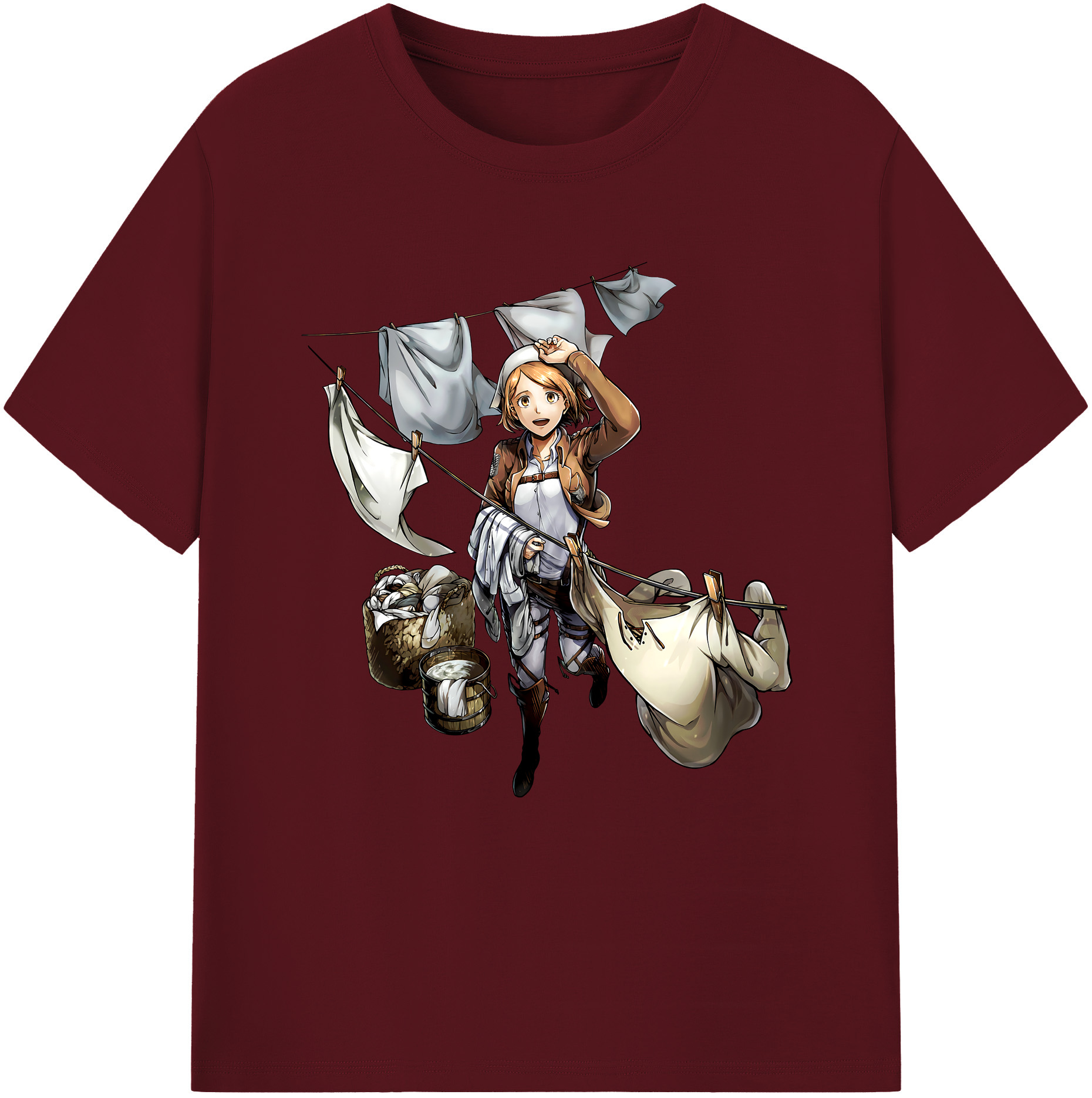 （画像用） 進撃の巨人 ペトラ·ラル Attack on Titan Petra Rall 綿100％半袖Tシャツ（フロントプリント）